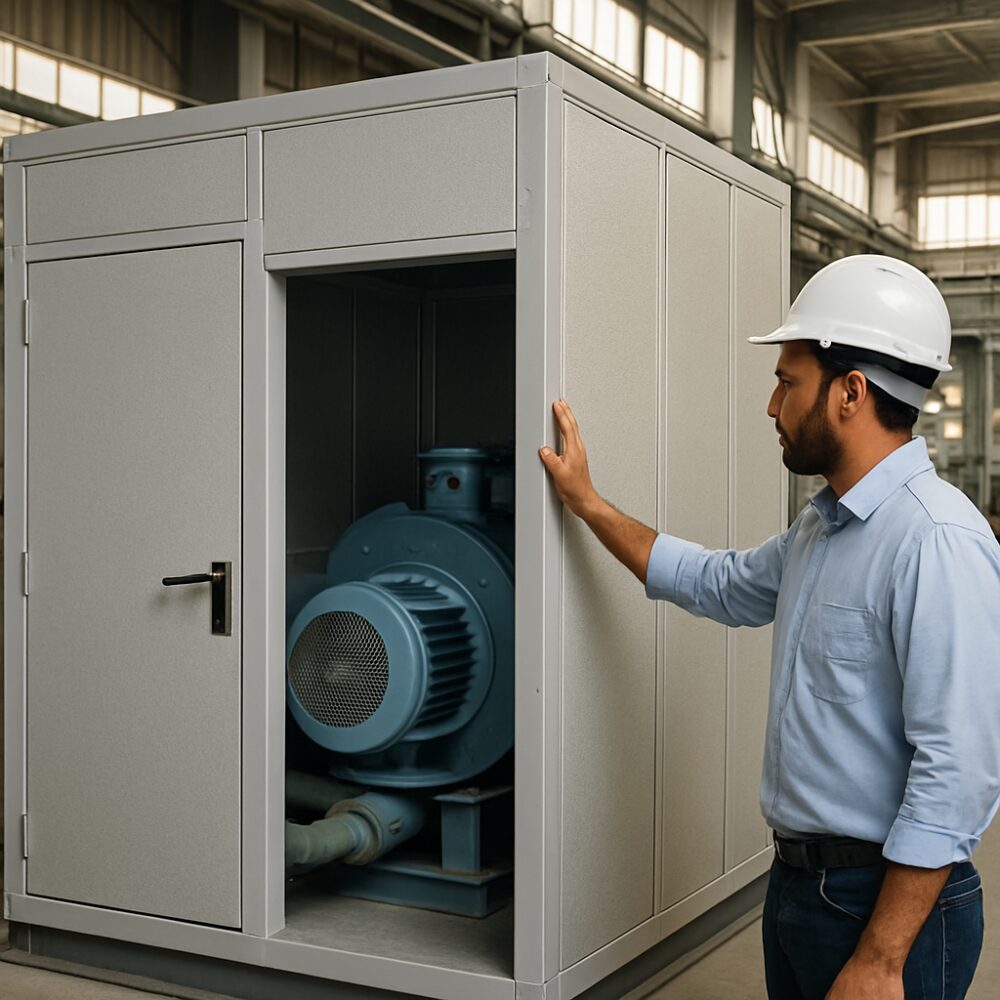 Blower Acoustic Enclosure in India - Blower Acoustic Enclosure support by EchoShield Acoustic for India