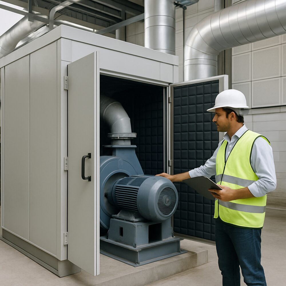 Blower Acoustic Enclosure in Pune - Blower Acoustic Enclosure in Pune support by EchoShield Acoustic for India