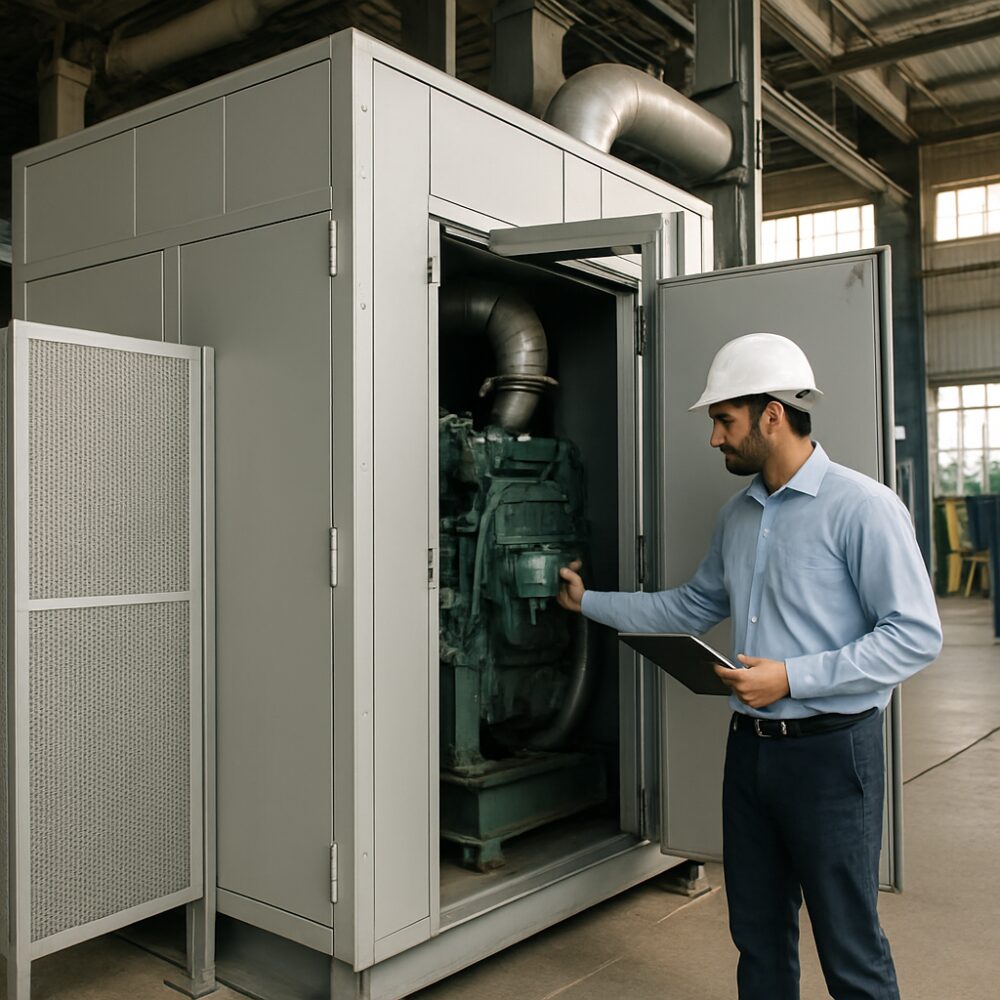 Heavy Machinery Acoustic Enclosure in India - Heavy Machinery Acoustic Enclosure support by EchoShield Acoustic for India