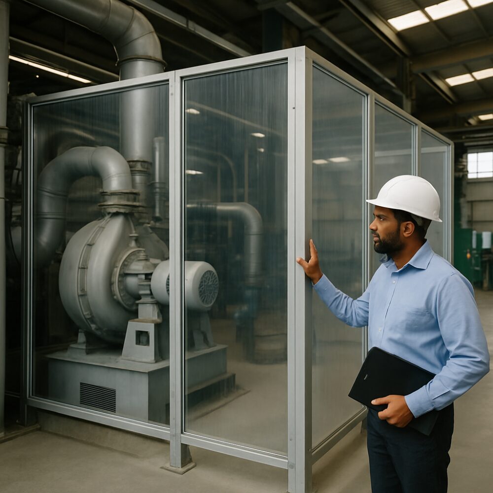 Polycarbonate Noise Barrier in India - Polycarbonate Noise Barrier support by EchoShield Acoustic for India