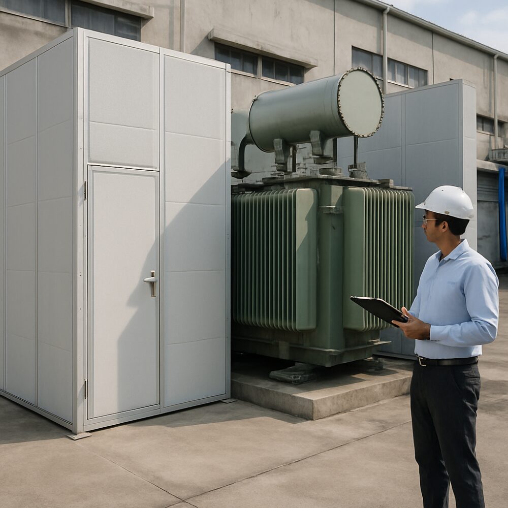 Transformer Noise Barrier in India - Transformer Noise Barrier support by EchoShield Acoustic for India